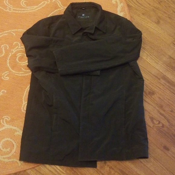 Kenneth Cole Reaction black trench coat - Picture 3 of 4